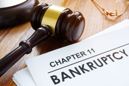 chapter 11 bankruptcy form with a gavel