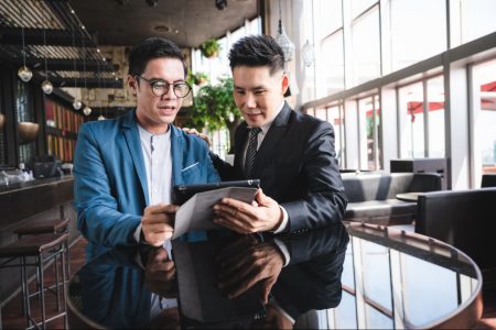 Business owner receiving advice from his lawyer