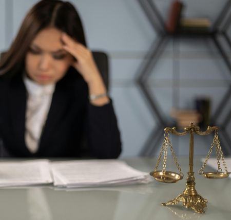 attorney looking at creditor lawsuit